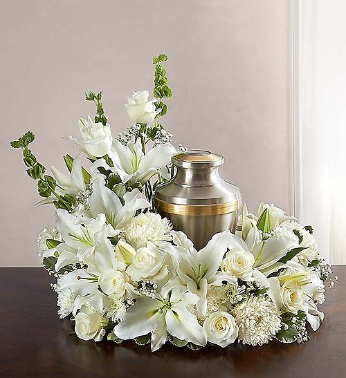 Divine Peace Urn in White