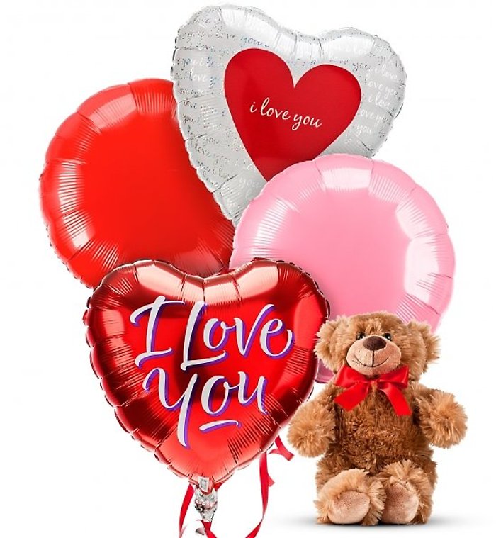 4 Love Balloons &#038; Teddy
